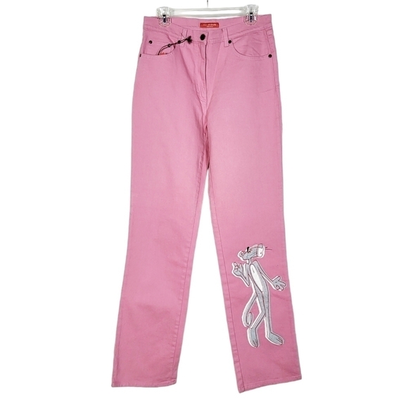 VTG ICE. ICEBERG Pink Panther straight leg jeans HTF Rare vintage - Picture 1 of 8